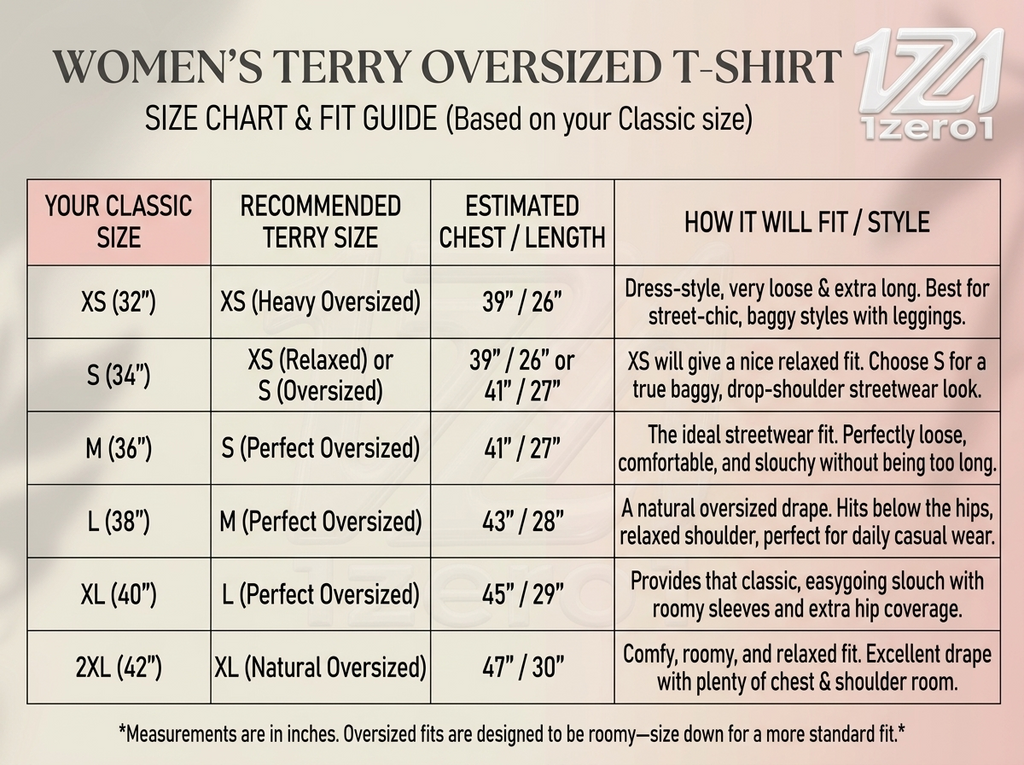 Female Terry Oversized Tee