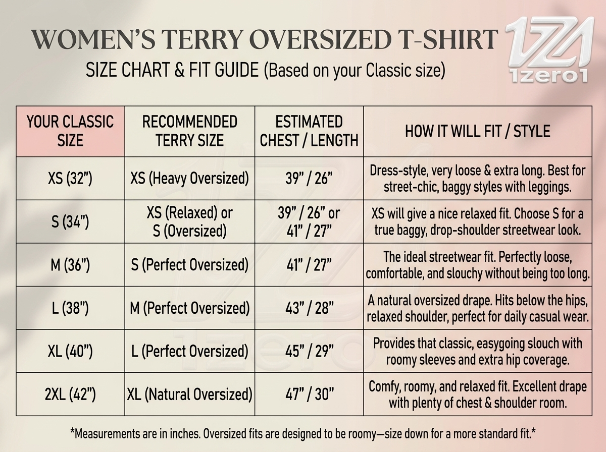 Female Terry Oversized Tee